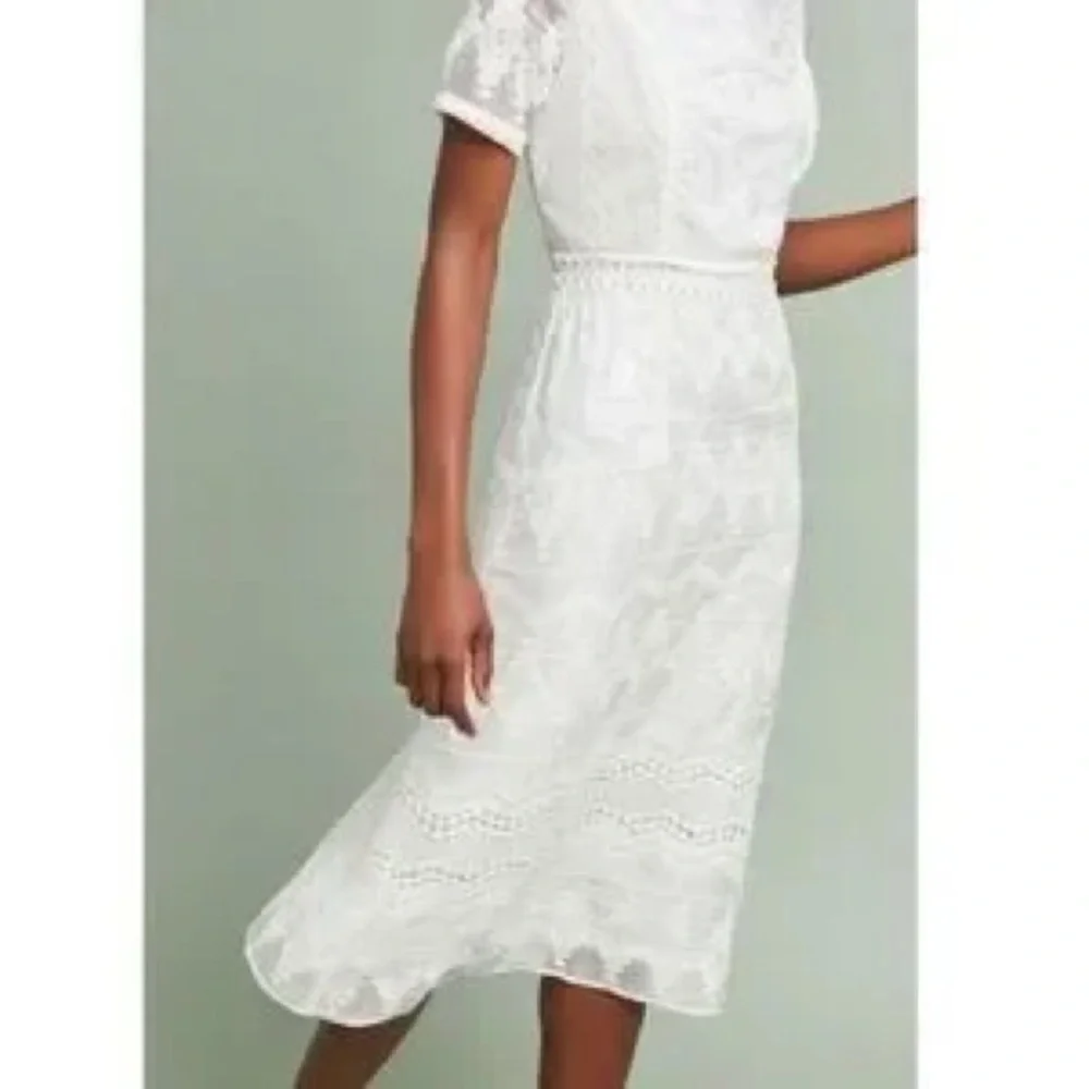 Anthropologie Eri + Ali White Swann Dress - Picture 4 of 12